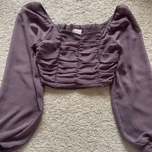 Altar’d State Purple Crop Top Size XS